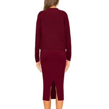 PRETTYGARDEN Women’s Fall Knit Sweater & Skirt Set