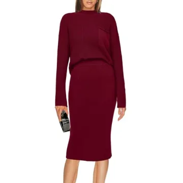 PRETTYGARDEN Women’s Fall Knit Sweater & Skirt Set