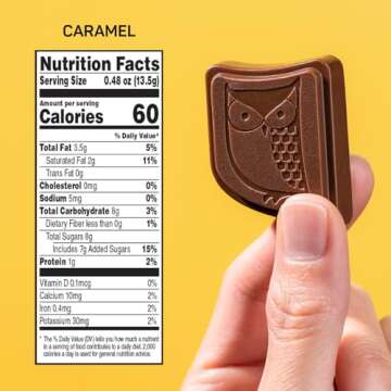 AWAKE - Caffeinated Chocolate Bites - Caramel Milk Chocolate, 50 Bites - 50mg Caffeine - Individually Wrapped Energy Bites - Coffee Alternative - Fairtrade, Gluten Free, Non GMO - 0.48oz