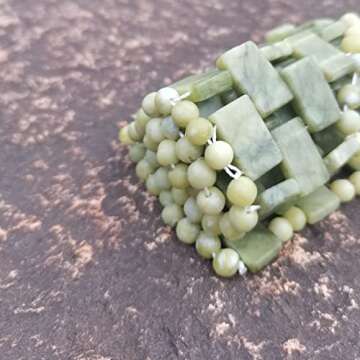 SIMPEXPE Jade Eye Mask Reusable Natural Green Face Stone Mask for Eliminate Wrinkles Puffiness