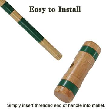 Juegoal 6 Player Croquet Set for Family Fun with Bag