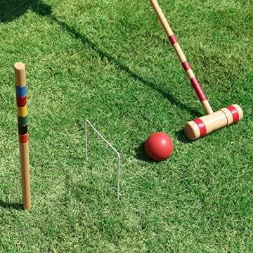 Juegoal 6 Player Croquet Set for Family Fun with Bag