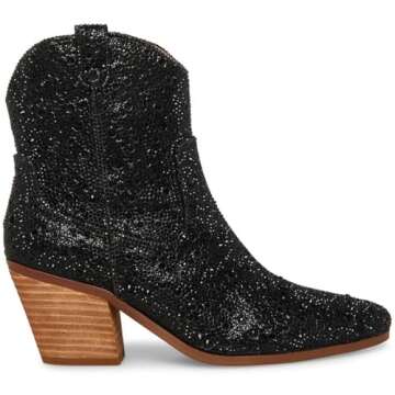 Betsey Women's Diva Western Boot, Black, 8.5