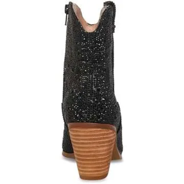 Betsey Women's Diva Western Boot, Black, 8.5