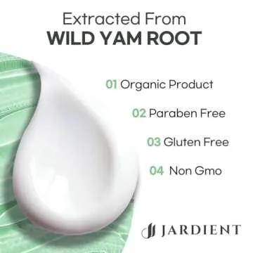 Jardient Wild Yam Cream for Menopause & PMS Support - Organic Hormone Balance