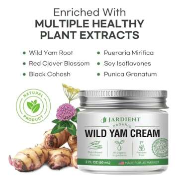 Jardient Wild Yam Cream Hormone Balance for Menopause Relief