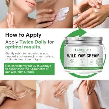 Jardient Wild Yam Cream Hormone Balance for Menopause Relief