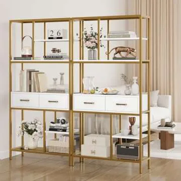 BOTLOG Tall Bookcase with Storage for Modern Homes