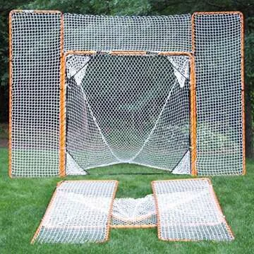 EZGoal Lacrosse Folding Goal with Backstop and Targets