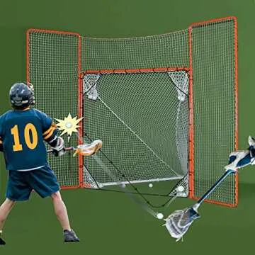 EZGoal Lacrosse Folding Goal with Backstop and Targets