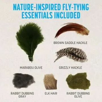 CREATIVE ANGLER Deluxe Fly Tying Kit for Fly Fishing - Complete Fly Tying Tools Kit, Ideal for Beginners and Pros, Includes Fly Tying Feathers, Vice, Bobbin, Rotary Tool for Your Fly Tying Station