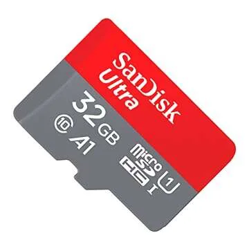 SanDisk 32GB Ultra microSDHC UHS-I Memory Card with Adapter - 98MB/s, C10, U1, Full HD, A1, Micro SD Card - SDSQUAR-032G-GN6MA