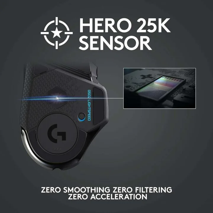 Logitech G502 Wireless Gaming Mouse - Hero 25K Sensor
