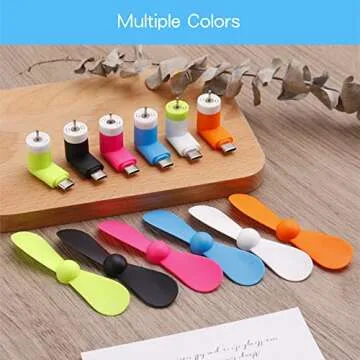 TRIIFON USB C Mini Phone Fan Portable 4 Pack