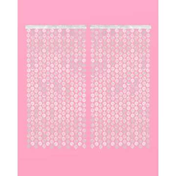 xo, Fetti Disco Ball Foil Curtain - Last Disco Bachelorette Party Decorations - Set of 2 | Groovy Backdrop, 70s Birthday Photo Booth, Wedding, New Years Eve