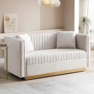 Mikibama Luxurious Velvet Loveseat for Modern Homes