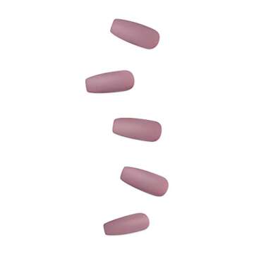 KISS Gel Fantasy Ready-to-Wear Press-On Gel Nails, “Stick Together”, Long, Dark Pink, Nail Kit with 24 Mega Adhesive Tabs, Pink Gel Glue, Manicure Stick, Mini File, and 28 Fake Nails