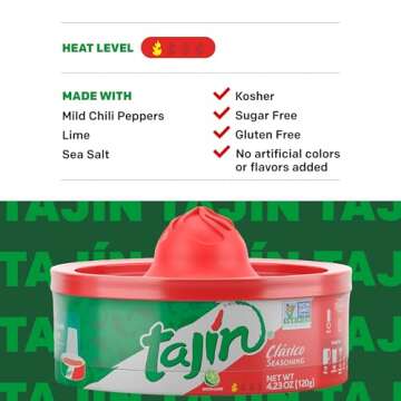 Tajin Clásico Chile Lime Seasoning Rimmer 4.23 oz (Pack of 2)