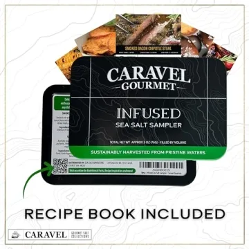 Infused Sea Salt Sampler Set, Finishing Salt for Seasoning, Gourmet Cooking Gift and Spice Variety Pack for Special Occasions, 0.5 oz x Bundle of 6 Flavored Salts - Caravel Gourmet Salt