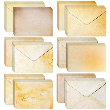 Best Paper Postcards 60 Pack Blank Cards and Envelopes 5x7 In - Vintage Style Stationery for Card Ma...