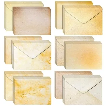 Best Paper Postcards 60 Pack Blank Cards and Envelopes 5x7 In - Vintage Style Stationery for Craftin...