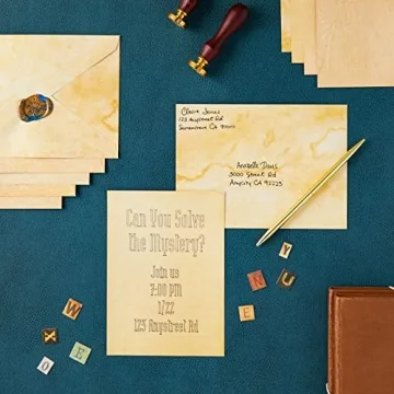 60 Vintage Style Blank Note Cards and Envelopes