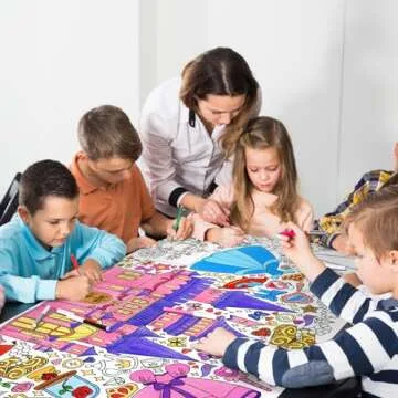 Gatherfun Princess Party Giant Coloring Poster - 31.5X 72 Inches - Versatile Classroom Wall Décor & Princess Birthday Activity - Princess Poster or Table Cover for School Parties and Special Events