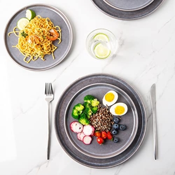 AmorArc Stoneware Dinnerware Set Durable Elegant Microwave Safe