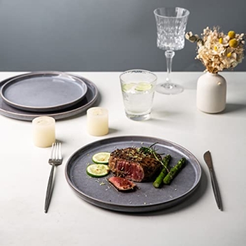 AmorArc Stoneware Dinnerware Set Durable Elegant Microwave Safe