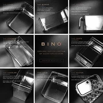 BINO Plastic Egg Container for Refrigerator - Clear, 13 Count, Sturdy, Durable