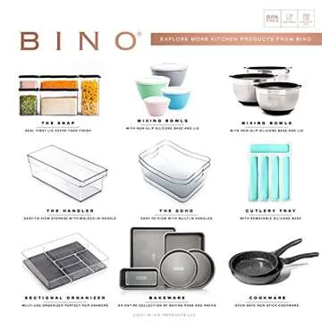 BINO Plastic Egg Container for Refrigerator - Clear, 13 Count, Sturdy, Durable