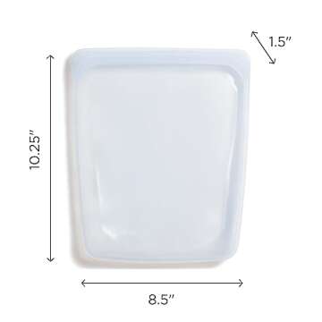 Stasher Silicone Food Grade Reusable Storage Bag, Blue 64 Oz