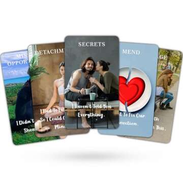 DPEHAKMK Message of Love Oracle Cards, Oracle Cards for Beginners, Including Love, Romance, Twin Flame, Soulmate Messages