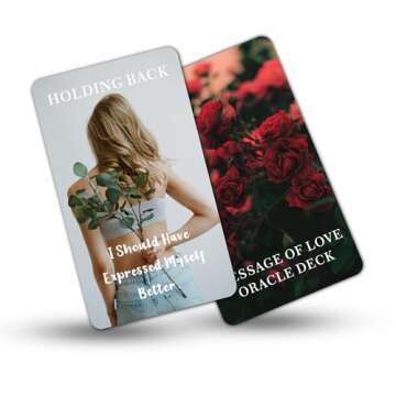 DPEHAKMK Message of Love Oracle Cards, Oracle Cards for Beginners, Including Love, Romance, Twin Flame, Soulmate Messages