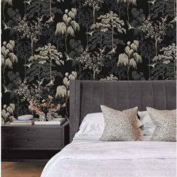 NextWall Bird Garden Peel and Stick Wallpaper - Design Flexibility
