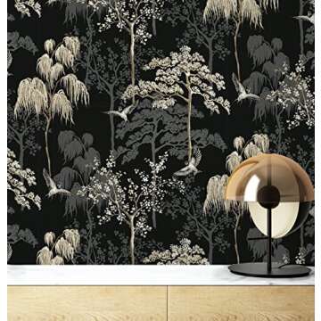 NextWall Bird Garden Peel and Stick Wallpaper - Design Flexibility