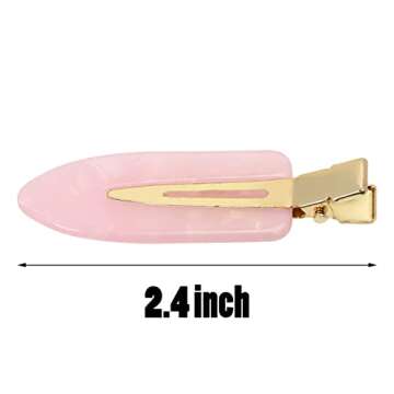 Mini Skater 10Pcs 2.4"No Crease Hair Clip No Bend Hair Clips Flat Duckbill Hair Barrette for Women Hair Styling and Makeup Application,Gradient Color