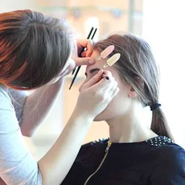 Mini Skater 10Pcs 2.4"No Crease Hair Clip No Bend Hair Clips Flat Duckbill Hair Barrette for Women Hair Styling and Makeup Application,Gradient Color