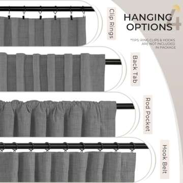 INOVADAY Blackout Curtains - Stylish Thermal Room Darkening Drapes