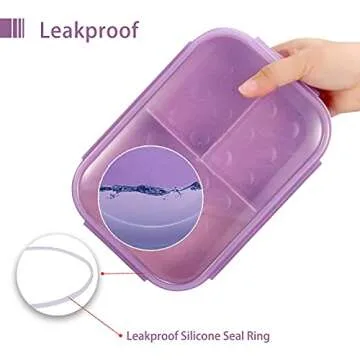 LAIDIAN Bento Box 3 Compartment Lunch Box for All