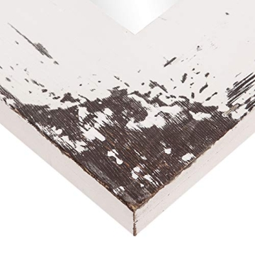 Patton Wall Decor Distressed White Reclaimed Wood Mirror