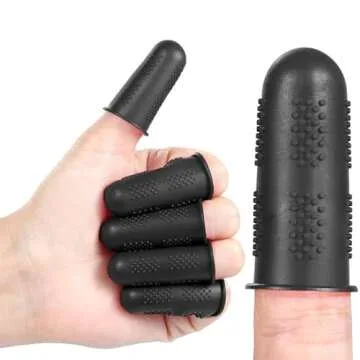 Finger Protectors | 12 Silicone Covers in 3 Sizes for Crafting & More