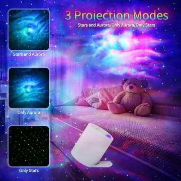 Star Projector, Galaxy Projector for Bedroom, Night Light Projector with Timer and Remote Control, Adjustable Speed and Brightness, for Aurora Projector for Bedroom, Living Room and Home Theater