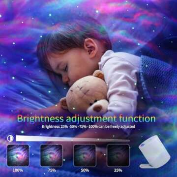 Star Projector, Galaxy Projector for Bedroom, Night Light Projector with Timer and Remote Control, Adjustable Speed and Brightness, for Aurora Projector for Bedroom, Living Room and Home Theater