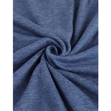 Alizeal Mens Classic Henley Shirts Casual Solid Short Sleeve Wooden Button Cotton T-Shirt, Steel Blue-M