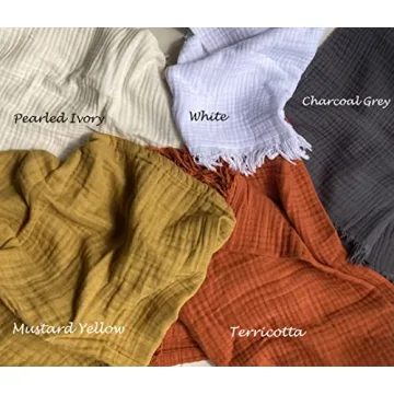 KyraHome Muslin Throw Blanket - Soft, Lightweight Comfort