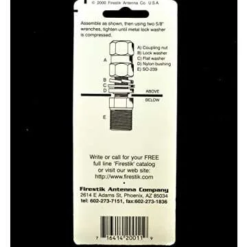 FIRESTIK K-4A CB RADIO ANTENNA HEAVY DUTY SO-239 STUD MOUNT (BULK)