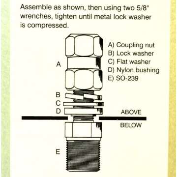FIRESTIK K-4A CB RADIO ANTENNA HEAVY DUTY SO-239 STUD MOUNT (BULK)