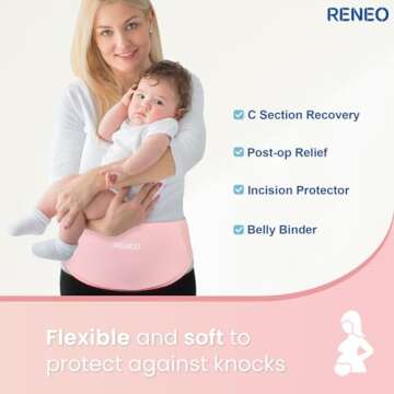 RENEO C Section Ice Pack for Post-Op, C Section Recovery Must Haves, Postpartum Essentials Belly Bin...