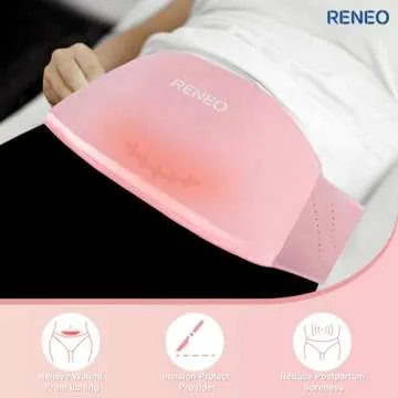 RENEO C Section Ice Pack for Post-Op, C Section Recovery Must Haves, Postpartum Essentials Belly Binder with Hot and Cold Compress Therapy, Protects from Knocks, Pink